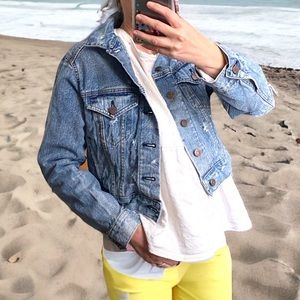Urban Outfitters BDG Distressed Blue Denim Jacket Roomy
